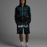 Fleece Zipped Hoodie - Blue