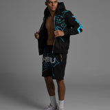 Fleece Zipped Hoodie - Blue