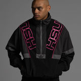 Anorak Jacket - Black & Pink
