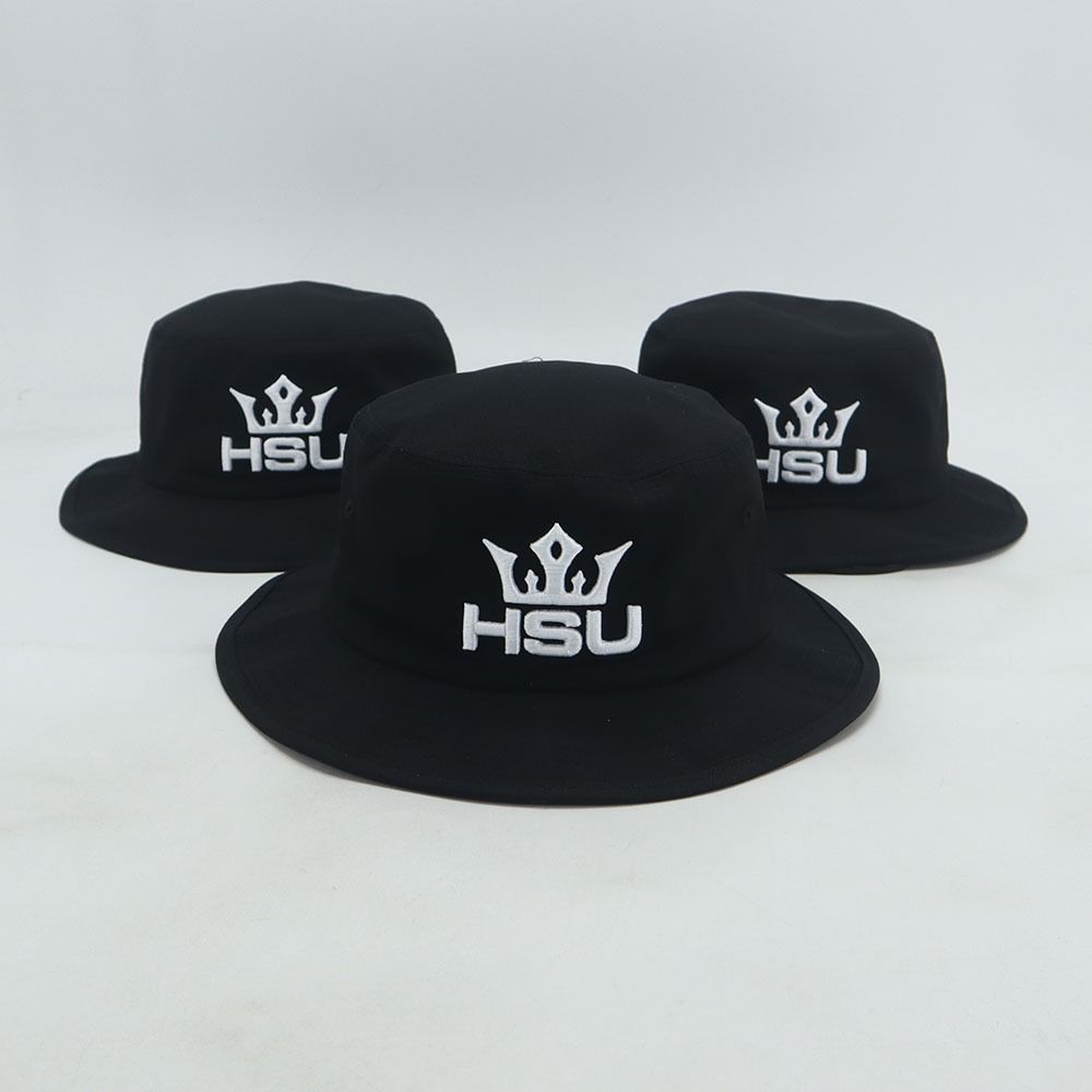 HSU BUCKET HAT DRAWSTRING - BLACK