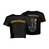 Knockout Outdoor 2025 Lineup Cropped Tee - Orange