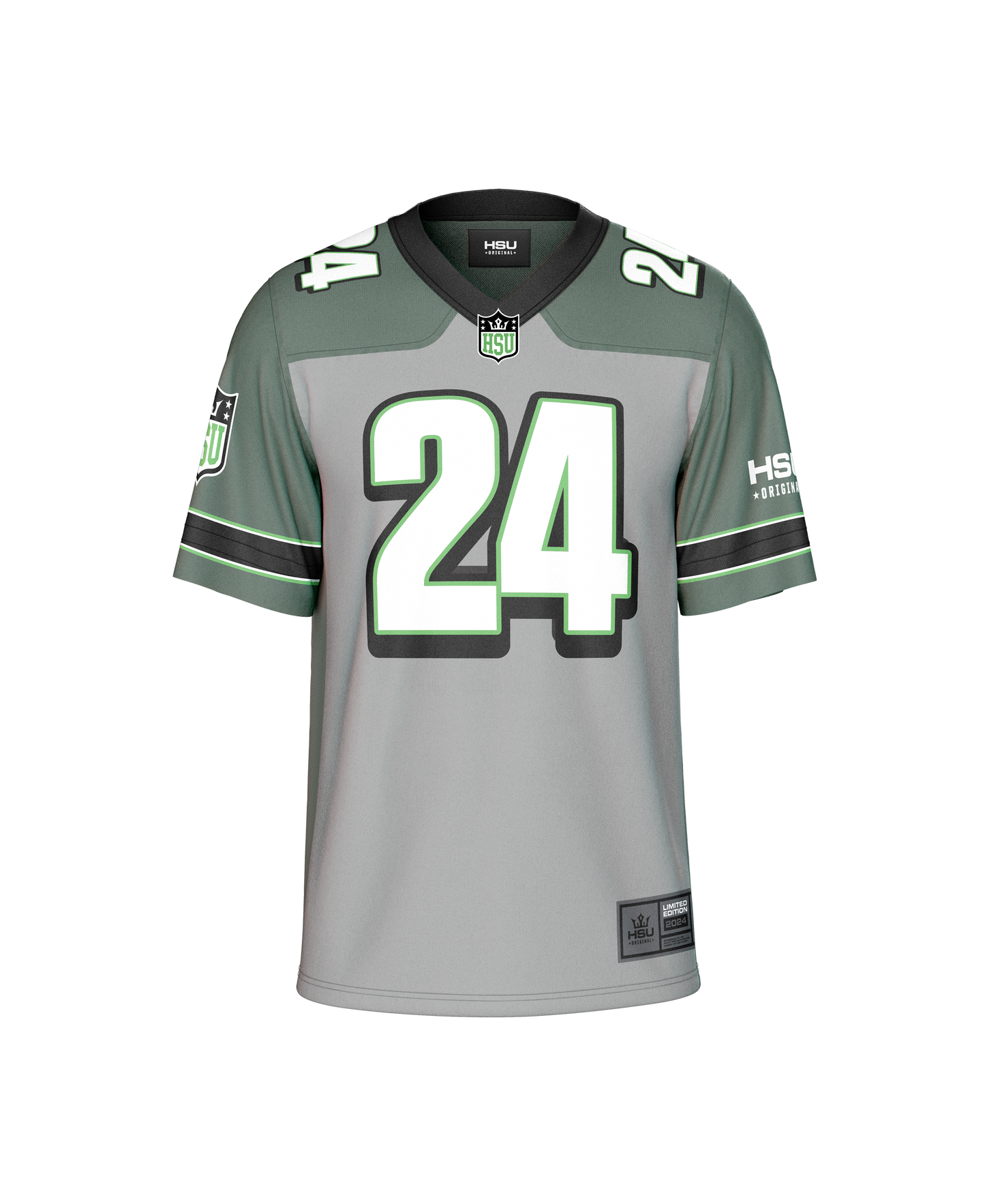 HSU FOOTBALL JERSEY - GREY & GREEN