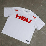 Mesh Jersey - White & Red