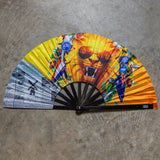 HSU Large Hand Fan - Lion Stream