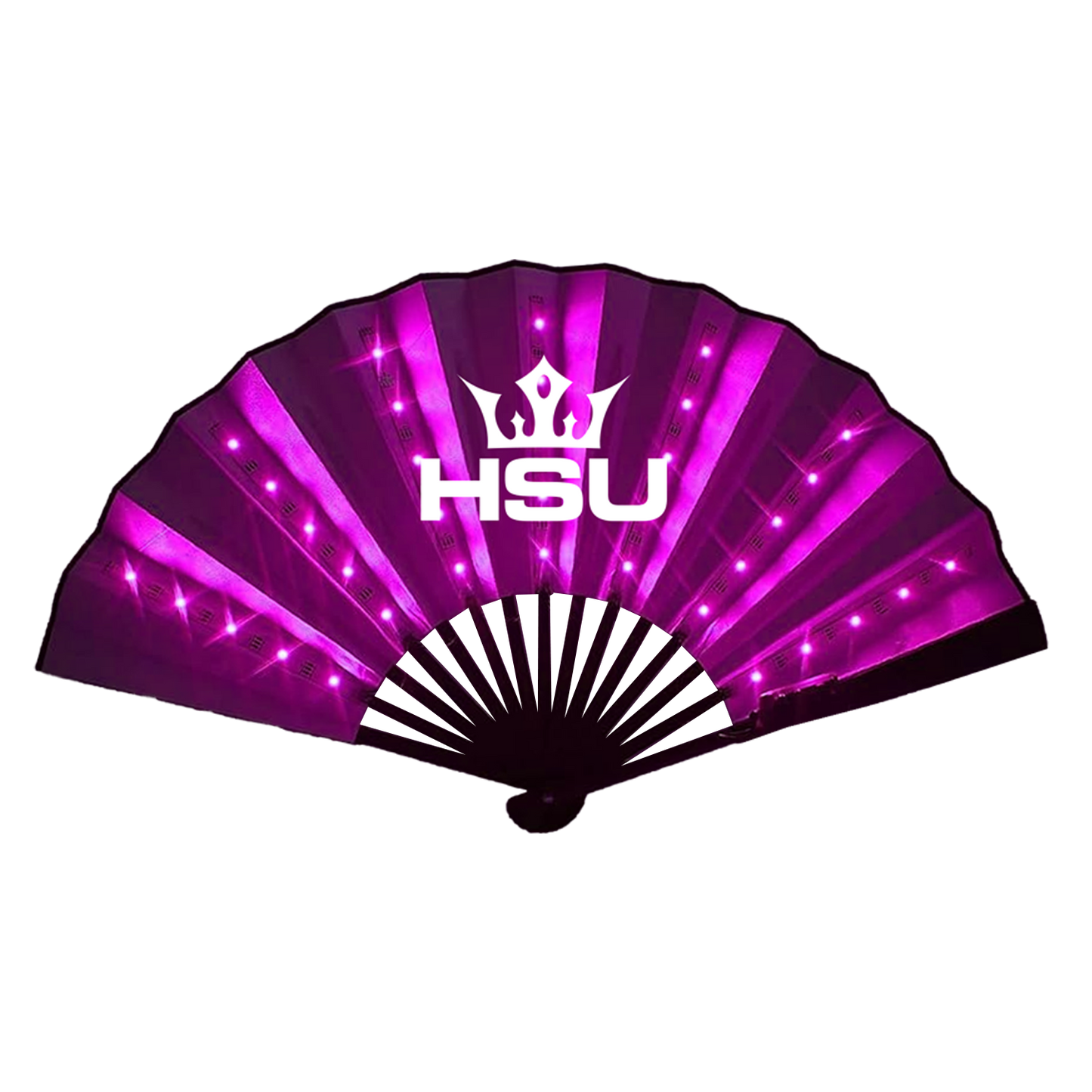 HSU LARGE LED HAND FAN - PINK