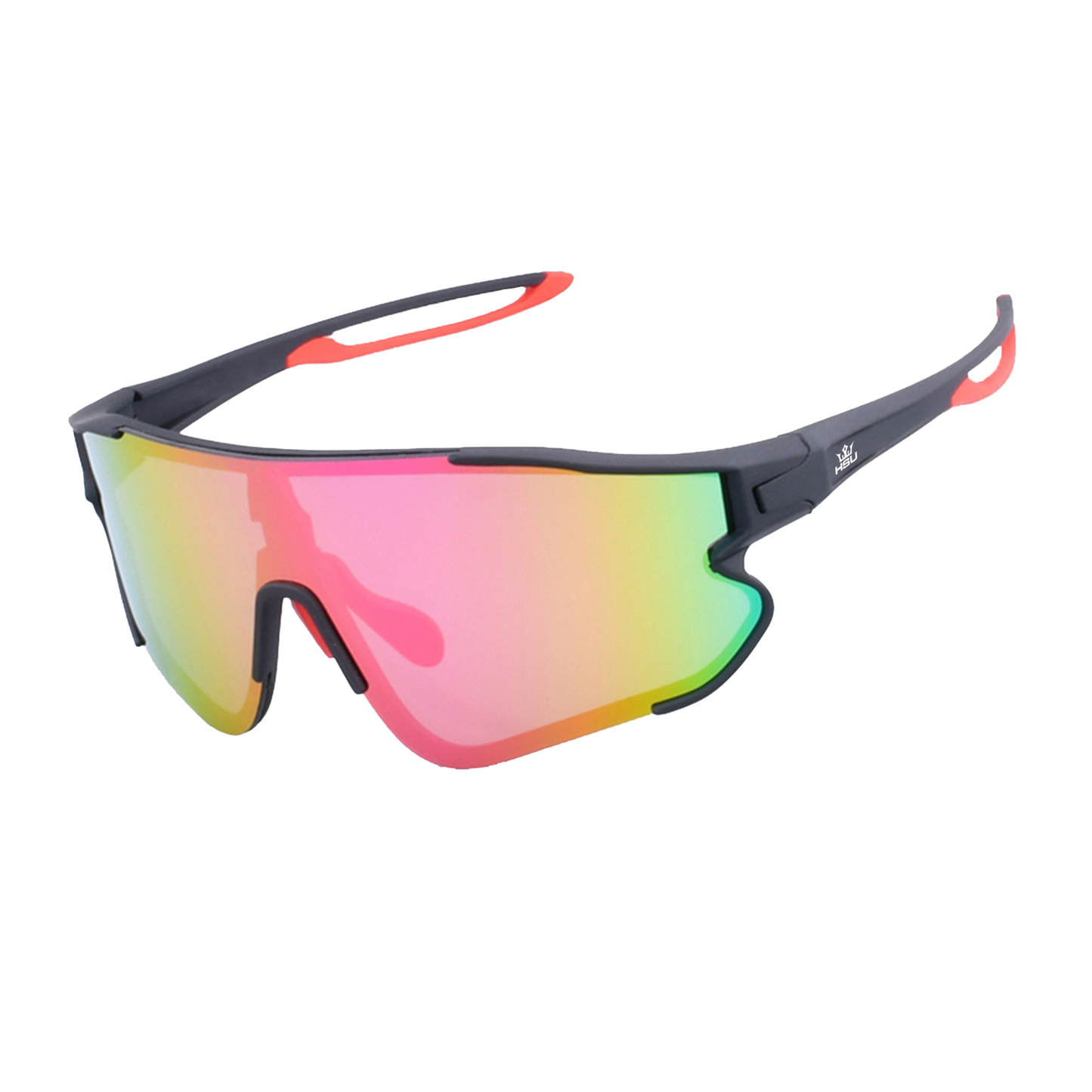 RAZOR SUNGLASSES - BLACK & RED LENS