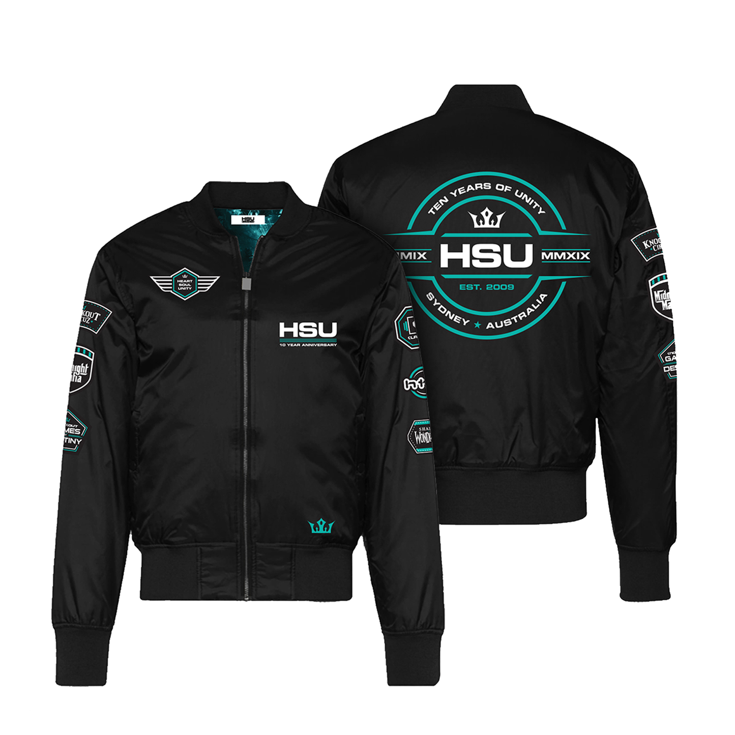 HSU Anniversary Bomber Jacket x Black & Teal