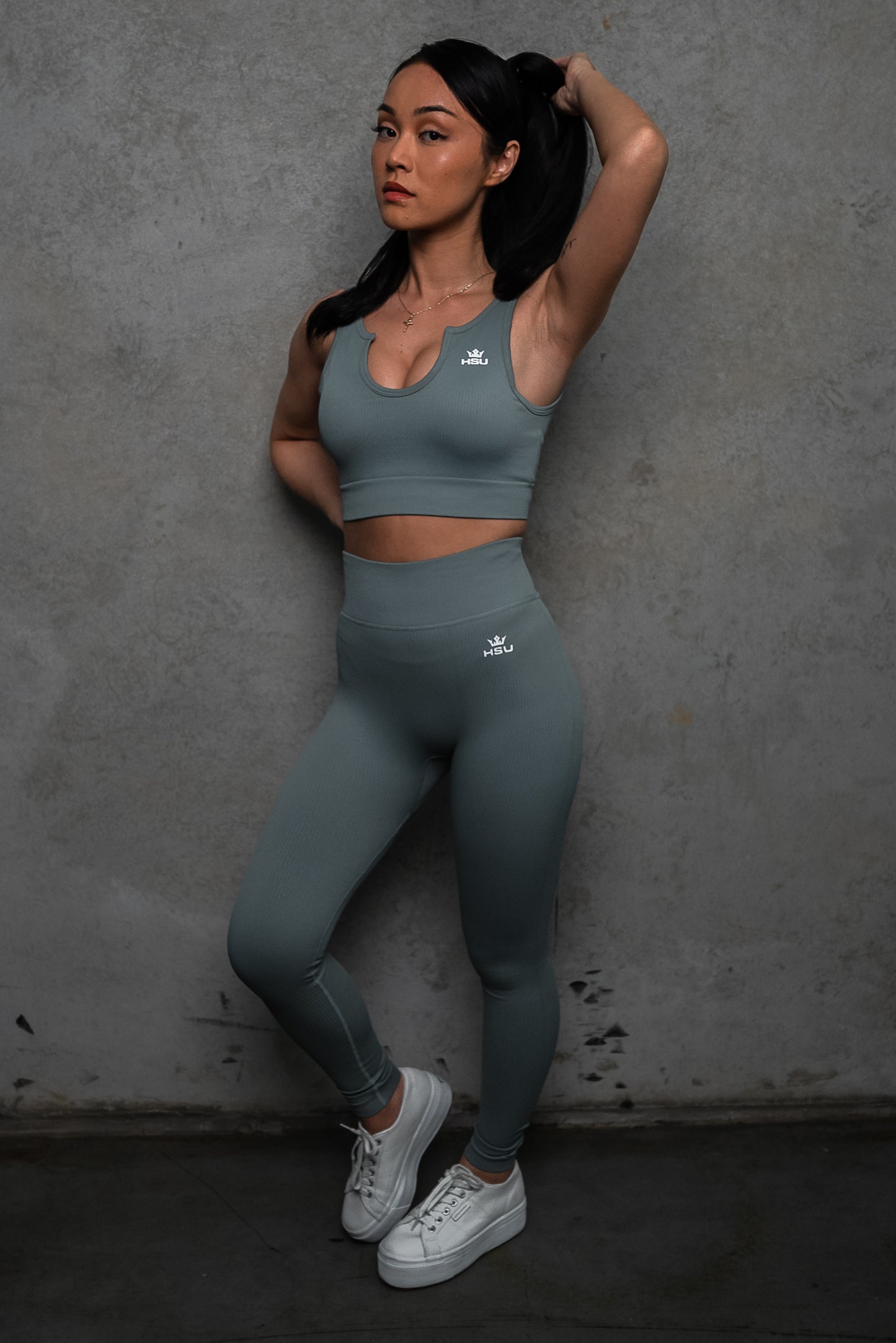 RIBBED SET SS TIGHTS x SAGE