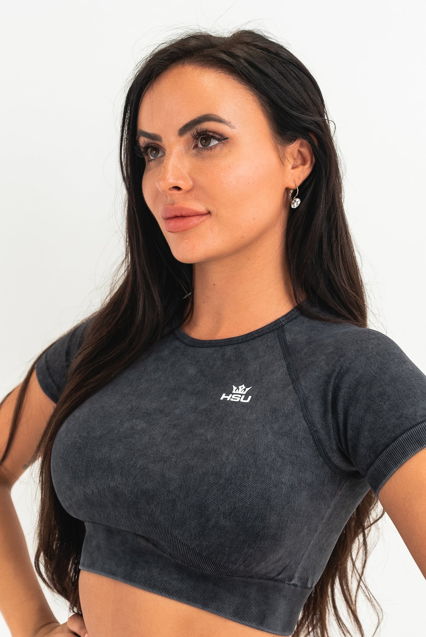 ACID WASH TEE x CHARCOAL GREY