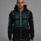 FLEECE ZIPPED HOODIE - BLUE