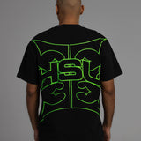 TRIBAL LOGO TEE - NEON GREEN
