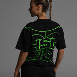TRIBAL LOGO TEE - NEON GREEN