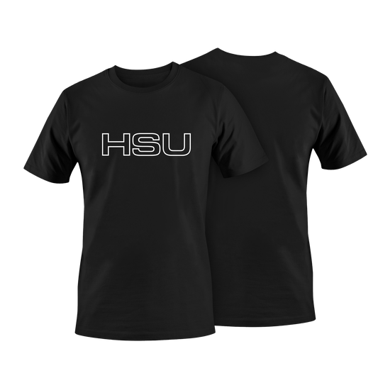 HSU Text T-Shirt x Black