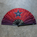 HSU Logo Large Hand Fan - Red