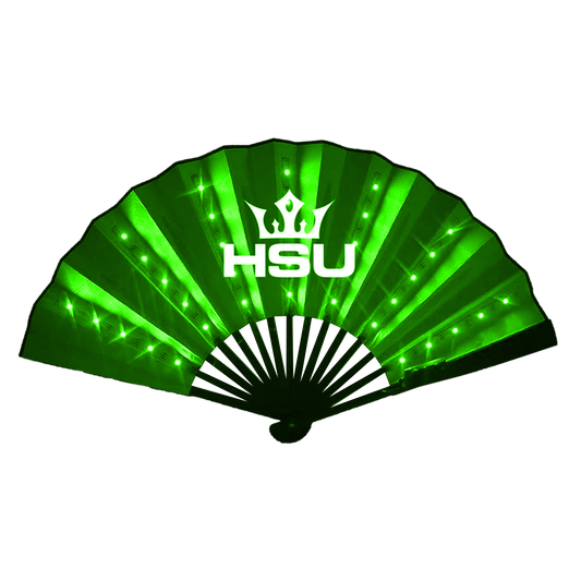 HSU Large LED Handfan x Green