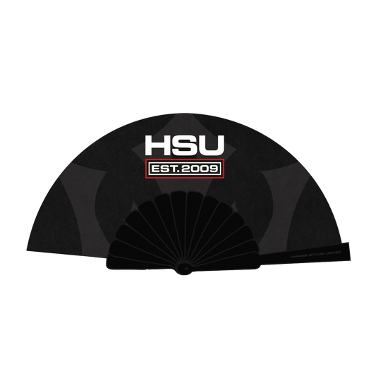 HSU Logo Large Handfan x Black