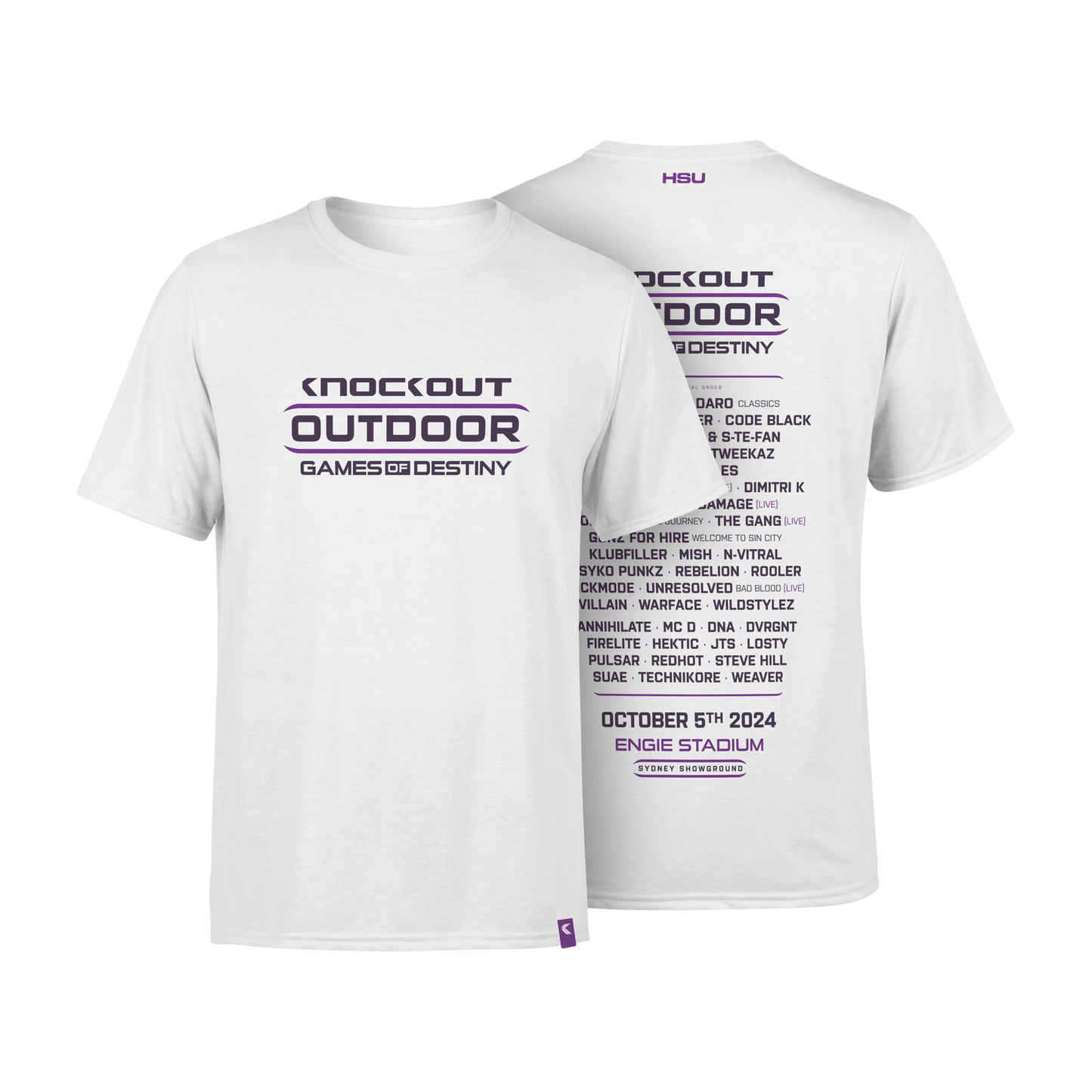 Knockout Outdoor 2024 T-Shirt White x Purple