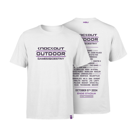 Knockout Outdoor 2024 T-Shirt White x Purple