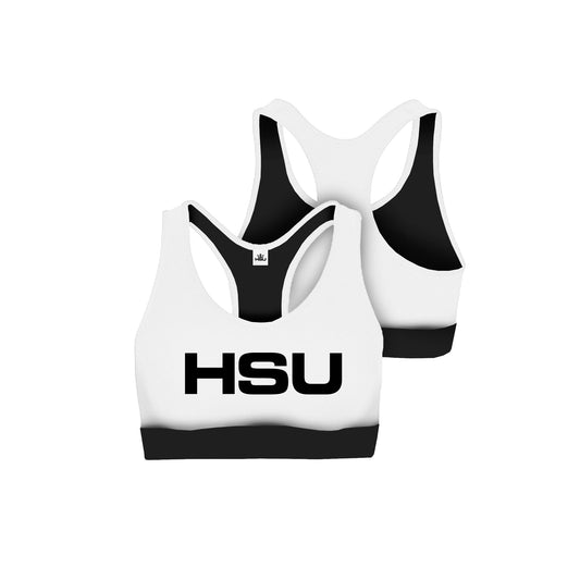 HSU Sports Bra x White