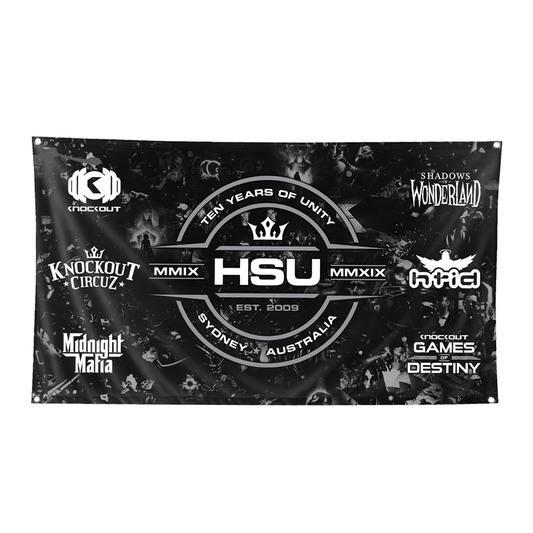 HSU Anniversary Flag x Logo