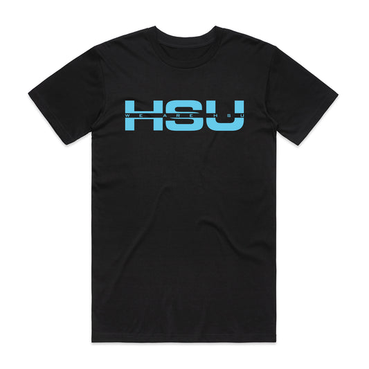 HSU Black T-Shirt x Blue Print