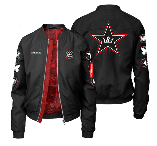 HSU Bomber Jacket x Black & Red